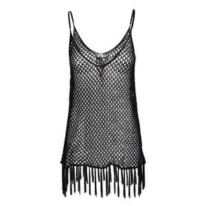 Dodo Bar Or Black Mesh Top - NWT